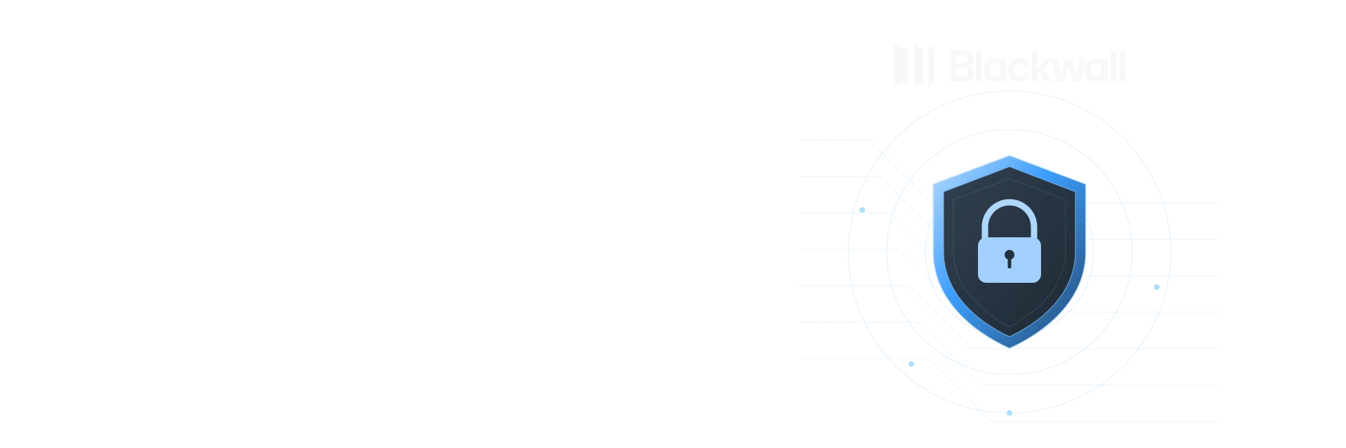 Blackwall logotip i plavi štit — AI zaštita web stranica